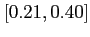 $ [0.21,0.40]$