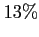 $ 13\%$