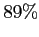 $ 89\%$
