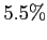$ 5.5\%$