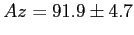 $ Az =
91.9\pm 4.7$