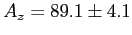 $ A_z = 89.1 \pm 4.1$