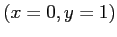 $ (x=0, y=1)$