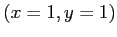$ (x=1, y=1)$