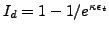 $I_{d} = 1 - {1/e^{\kappa\epsilon_{t}}}$