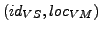 $(id_{VS},loc_{VM})$