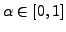 $\alpha
\in [0,1]$